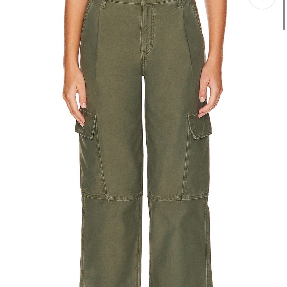AGOLDE Olive Green Cargo Wide Leg Pants